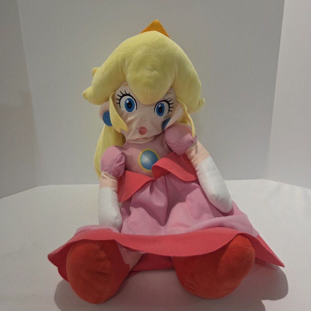 Nintendo Princess Peach 24” Plush Stuffed Super Mario Plushie Doll 2022 LARGE